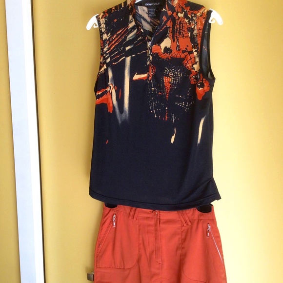 2 pieces!  Jamie Sadock sleeveless golf/Pickkeball top (sm) & DKNY Skort (2) - Picture 1 of 4